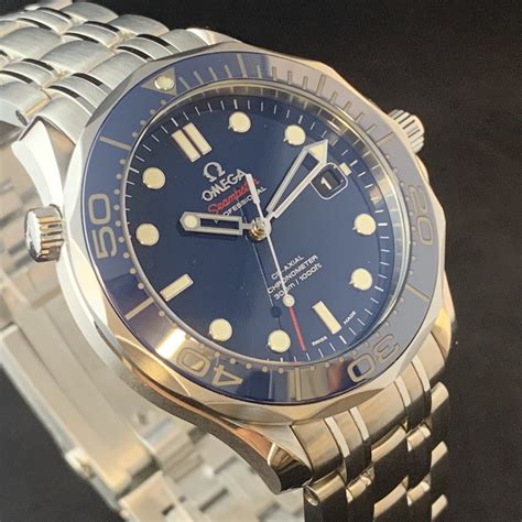 omega blue face watch|omega seamaster blue bezel.